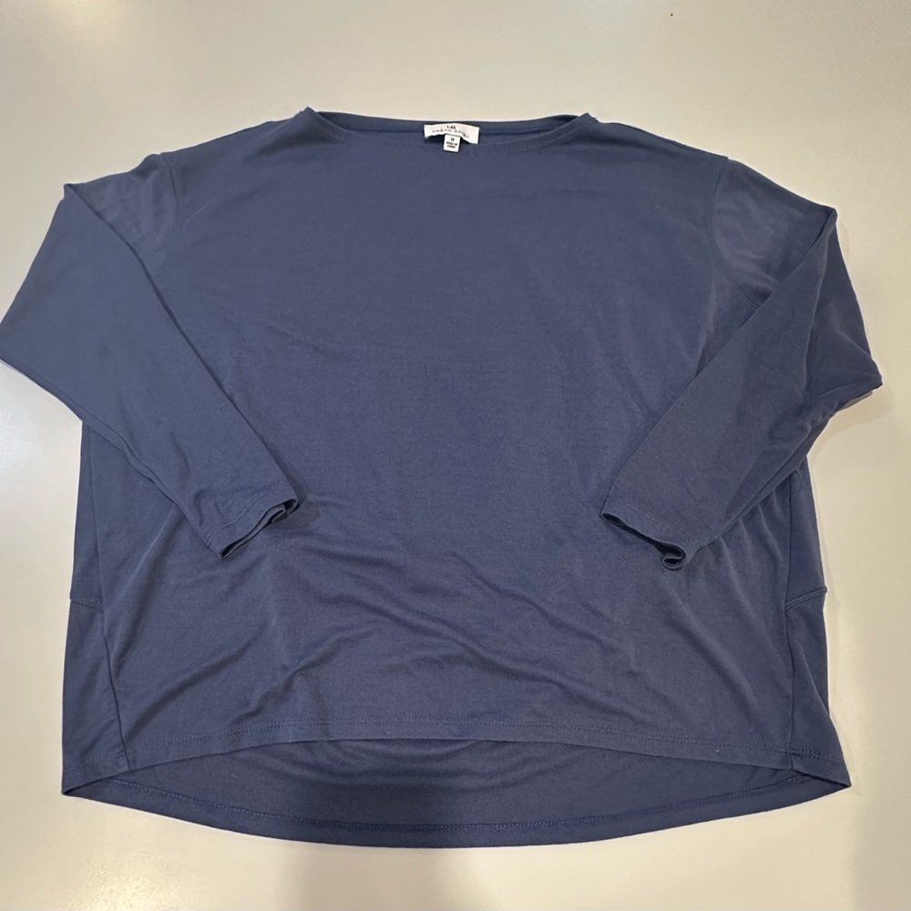 Urban Daizy Navy Blue Long Sleeve Cropped Top Size Medium